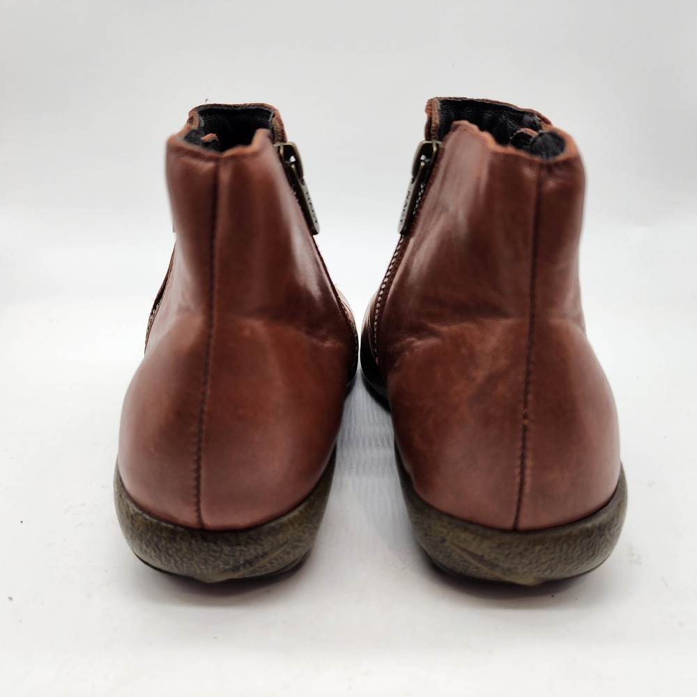Naot Wanaka Ankle Boots Women's 38 US 7 Brown Leather Side Zip Comfort Booties - Picture 5 of 8